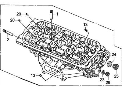 Honda 12300-RDJ-305 Cylinder Head Assembly, Rear