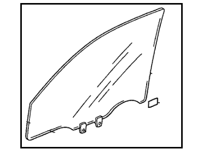 Honda 73350-S9V-306 Glass Assy., L. FR. Door (Green) (PPG)