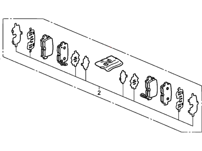 Honda 43022-S3V-A03 Set, Pad Rear (Axs38