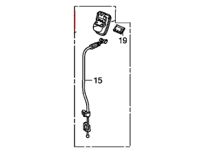 Honda 82243-S9V-A01ZD Lever, R. RR. Seat Reclining *G65L* (TU GREEN)