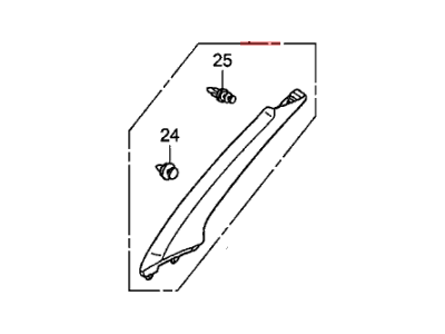 Honda 84151-S9V-A11ZC Garnish Assy., L. FR. Pillar *YR204L* (LIGHT SADDLE)