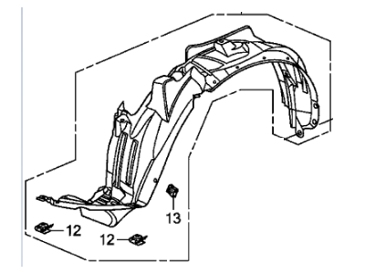 Honda 74151-S9V-A10 Fender, Left Front (Inner)