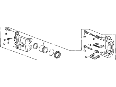 Honda 45018-S9V-A01RM Caliper Sub-Assembly, Right Front (Reman)