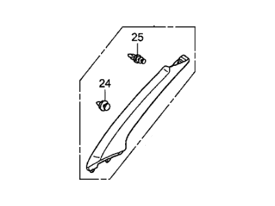 Honda 84101-S9V-A21ZA Garnish Assy., R. FR. Pillar *G66L* (TU LIGHT GREEN)