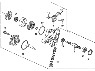 Honda 06561-PVJ-505RM Pump Sub-Assembly, Power Steering