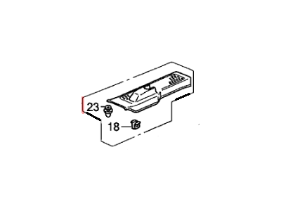 Honda 84251-S9V-A01ZC Garnish Assy., L. FR. Side (Inner) *YR203L* (SADDLE)