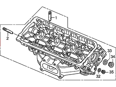 2007 Honda Pilot Cylinder Head - 12300-RYP-810