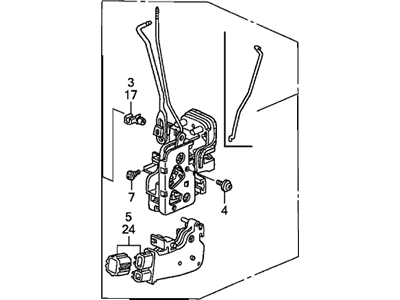 Honda 72110-S9V-A33 Lock Assembly Right Front Door