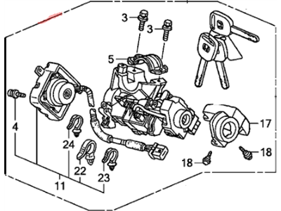 Honda 35100-S9V-C11 Lock Assy., Steering