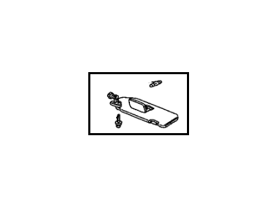 Honda 83230-S3V-A12ZB Sunvisor Assembly, Passenger Side (Light Saddle) (Mirror)