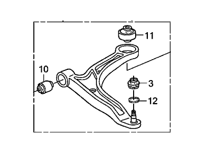 Honda 51360-S9V-A00 Arm, Left Front (Lower)