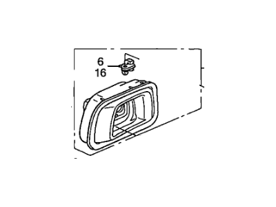 Honda 72660-S9V-A01ZD Handle Assembly, Left Rear Inside (Warm Gray)