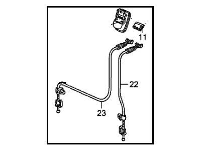 Honda 82643-S9V-A01ZC Lever, L. RR. Seat Reclining *YR203L* (SADDLE)