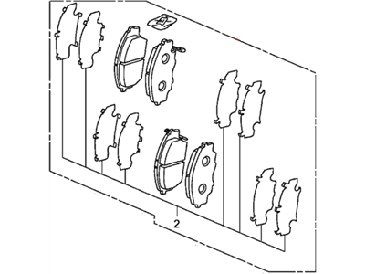 Honda 45022-SVB-A02 Pad Set, Front