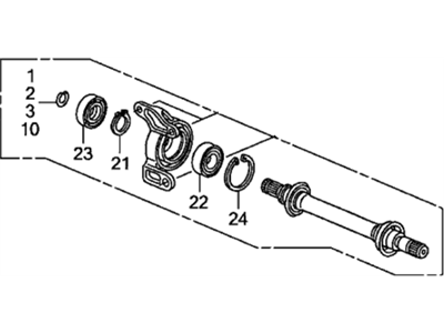 Honda 44500-SNA-A00 Shaft Assembly, Half (Mt)