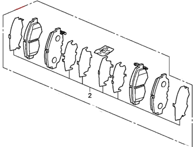 Honda 45022-SNE-A51 Set, Pad Front