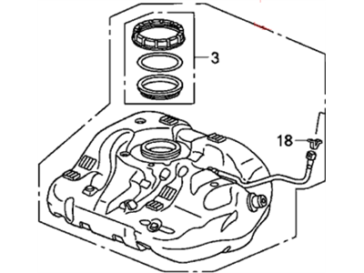 2008 Honda Civic Fuel Tank - 17044-SNA-A01