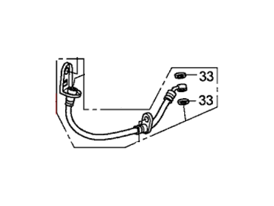 Honda 01468-SNA-A52 Hose Set, Left Rear Brake (Disk)