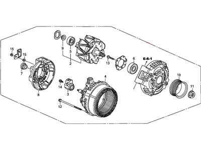 Honda 06311-RTA-505RM Alternator, Reman