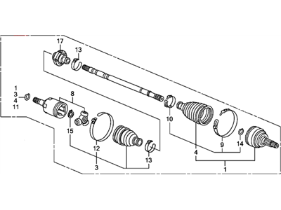 2009 Honda Civic Axle Shaft - 44306-SNA-000