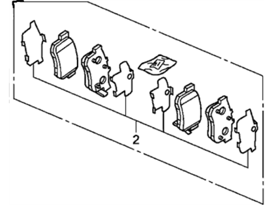 Honda 43022-S5A-J00 Pad Set, Rear