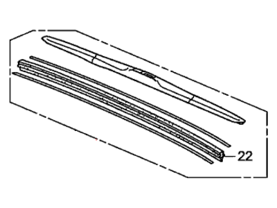 Honda 76620-SNA-A12 Blade, Windshield Wiper (650Mm)