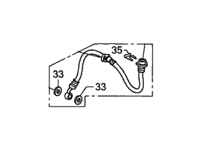 Honda 01464-SVA-A00 Hose Set, Right Front Brake