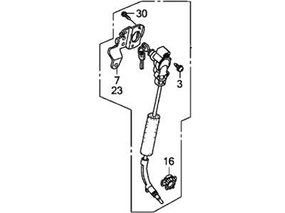 Honda 72145-SNA-A01 Cylinder, Passenger Side Door