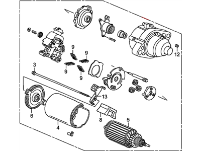 Honda 31200-RRA-A51 Starter Motor Assembly (Sm-71002) (Mitsuba)