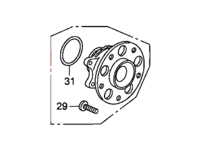 Honda 42200-SNA-952 Bearing Assembly, Rear Hub Unit