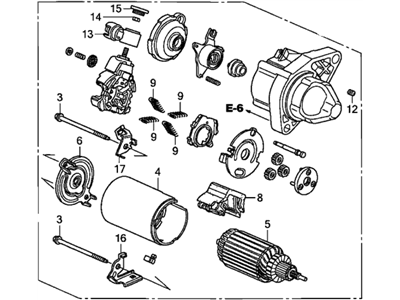 Honda 31200-RNA-A51 Starter Motor Assembly (Sm-71001) (Mitsuba)