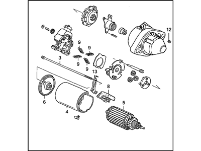 2005 Honda CR-V Starter Motor - 31200-PPA-A04