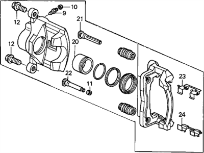 2006 Honda CR-V Brake Caliper - 45019-S9A-E00RM