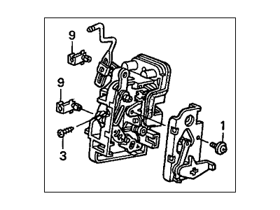 Honda 72612-S9A-013 Lock Assembly, Right Rear Door