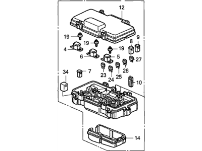 2004 Honda CR-V Relay Block - 38250-S9A-G01