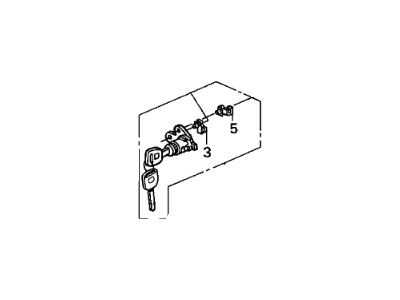 2004 Honda CR-V Trunk Lock Cylinder - 74861-S9A-003