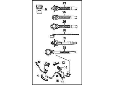 Honda 32111-PPA-A10 Sub-Wire, Starter