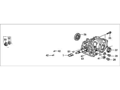 Honda 41010-RRL-020 Carrier Sub-Assembly, Rear Differential