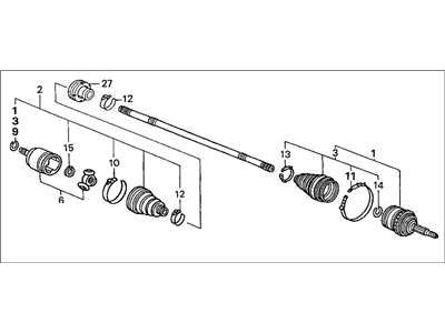 Honda 44306-S9A-000 Driveshaft Assembly, Driver Side