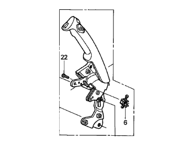 Honda 47105-S9A-A04ZC Lever Assy., Parking Brake (Typea) (Black)