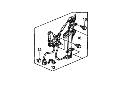 Honda 72210-S9A-A03 Regulator Assembly, Right Front Door Power