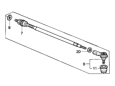 Honda 53541-S9A-000 Tie Rod Assembly