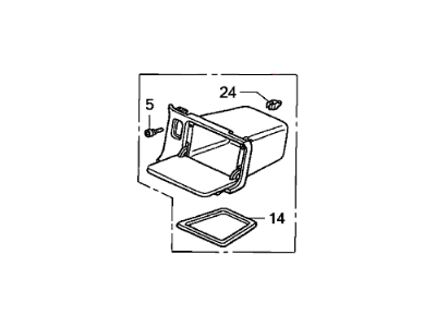 Honda 77340-S9A-A51ZB Tray Assembly, Center (Ivory)