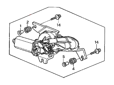 2005 Honda CR-V Wiper Motor - 76710-S9A-013