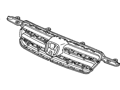 Honda 71121-SCA-A01 Base, Front Grille