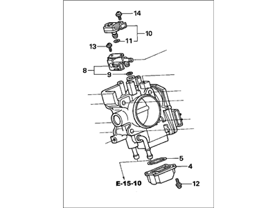 Honda 16400-PPA-A03 Throttle Body, Electronic Control (Gma0B)