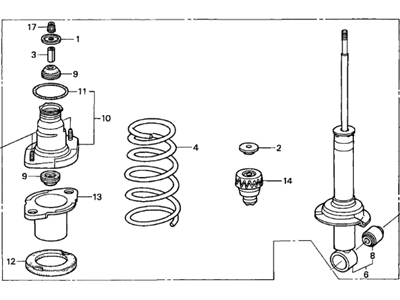 Honda 52620-S9A-A03 Shock Absorber Assembly, Left Rear