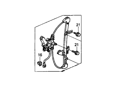 Honda 72750-S9A-013 Regulator, Left Rear Door Power