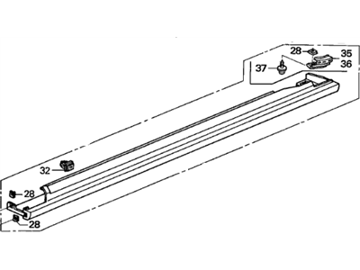 Honda 71800-S9A-000 Garnish Assy., R. Side Sill