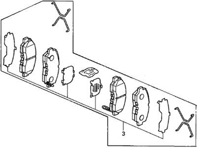 Honda 45022-S9A-E00 Pad Set, Front (Ad57-16")